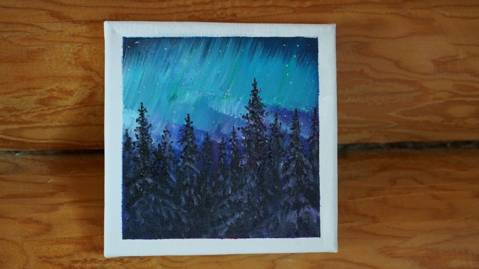 Rovaniemi: Workshop - Aurora Painting - Accessibility and Souvenir