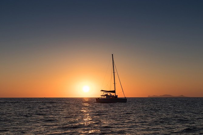 Shared Catamaran Romantic Sunset Cruise From Santorini via Volcano - Volcano Exploration