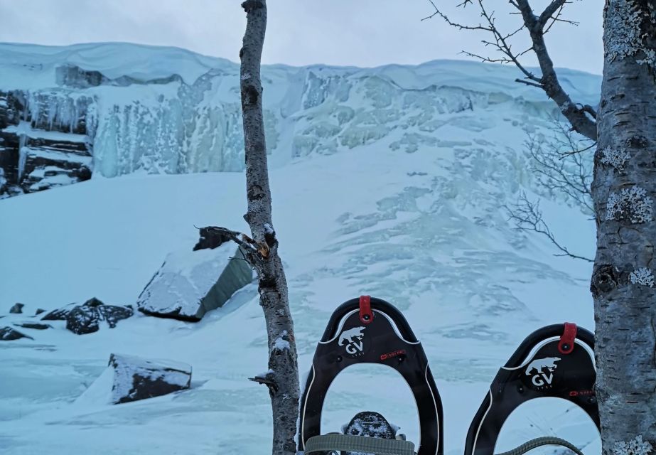 Snowshoeing Adventure to the Enchanting Frozen Waterfall - Discover Arctic Snowshoeing