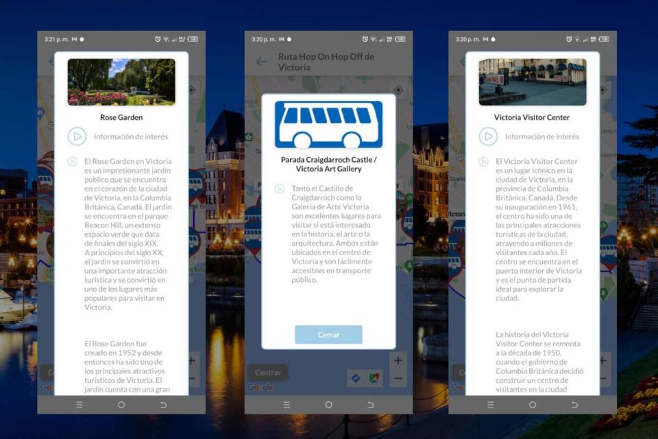Victoria Self-Guided Tour App - Multilingual Audioguide - Tour Routes and Languages Offered