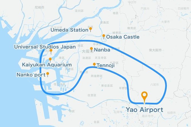 [25 Min] Osaka Cessna Cruising- Touring the Tsutenkaku and USJ - Booking Details