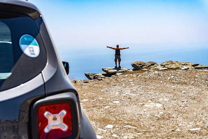 4x4 Jeep Tour to Achla Beach and the Highest Peak of Andros - Mt. Kouvara Summit Visit