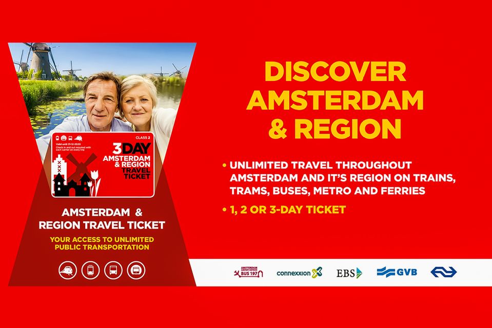 Amsterdam: Amsterdam & Region Travel Ticket for 1-3 Days - Important Ticket Information and Guidelines