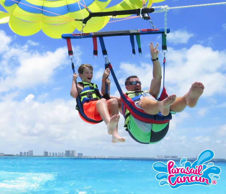 Cancun Parasail Open Schedule (No Transportation) - Family-Friendly Experience
