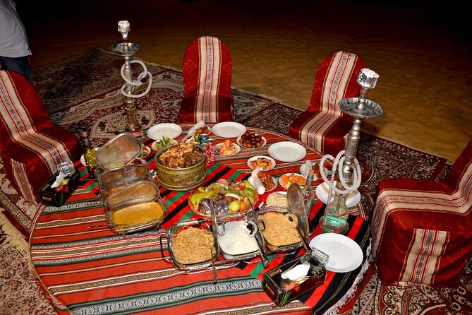 Desert Safari Dubai Red Dunes Safari With Live BBQ Buffet Dinner - Explore Sheesha and Traditional Fun