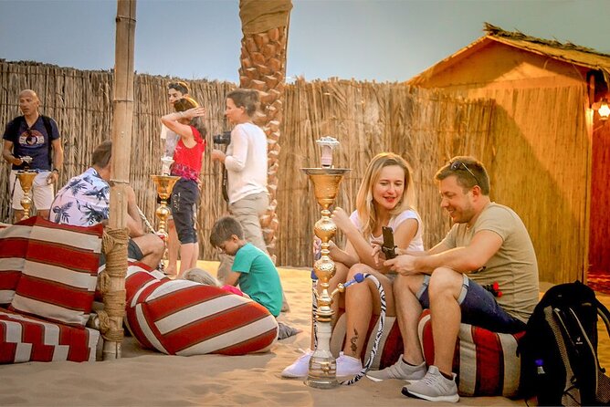 Dubai Desert Safari Dune Bashing, Camel Ride, Sand Boarding, BBQ Dinner. - Dessert and Entertainment