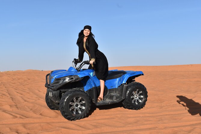 Dubai: Desert Safari, Quad Bike and Sand Boarding With BBQ Dinner - Policies and Important Information