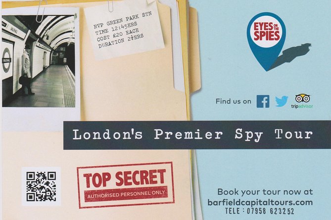 Eyes on the Spies Central London Walking Tour - Price and Availability