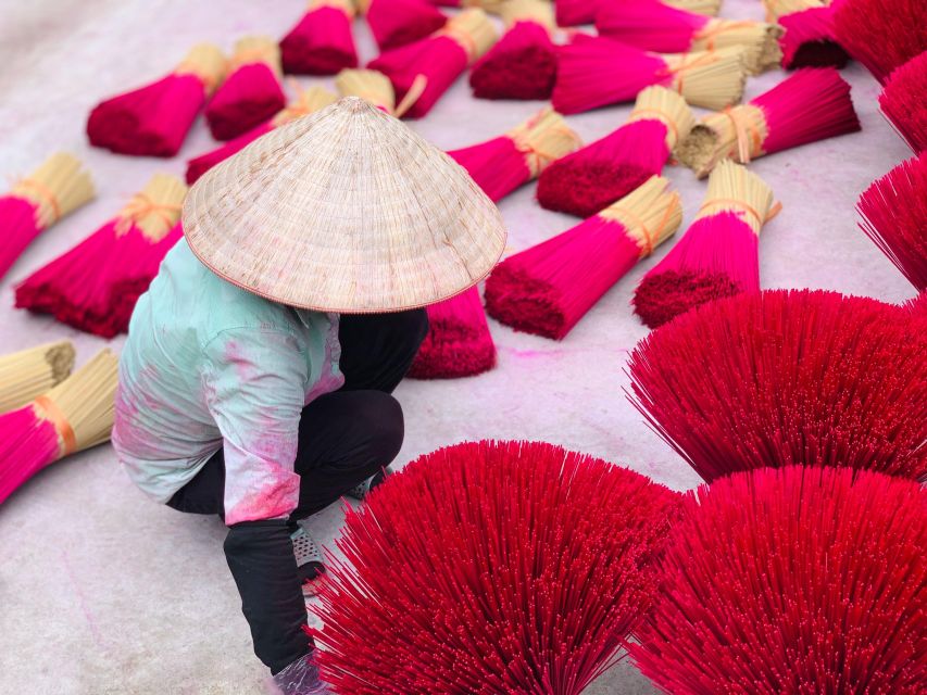 From Hanoi: Incense Village, Conical Hat and HaThai Art Tour - Visit Highlights and Exploration