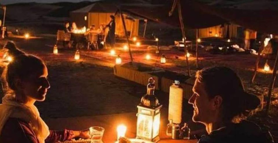 From Marrakesh: Camel Ride Agafay Desert Sunset and Dinner - Live Music and Campfire Atmosphere