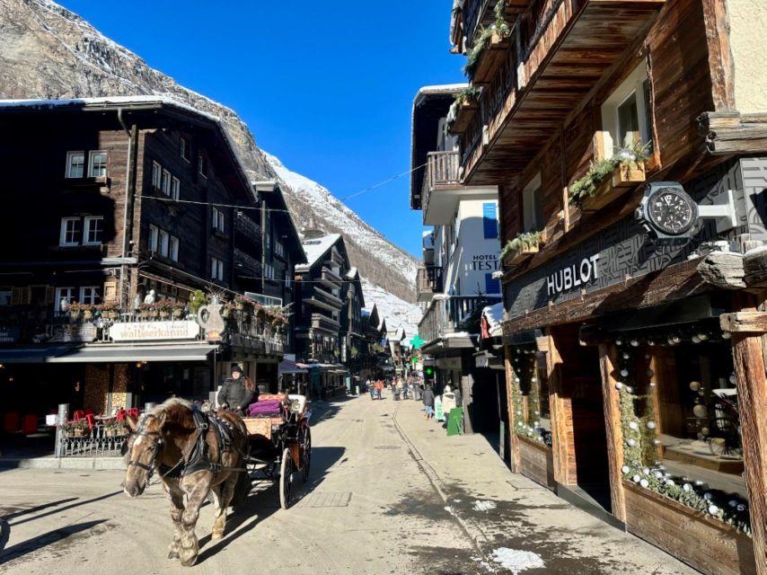 From Zurich: Zermatt Village & Glacier Paradise Private Tour - Wooden Buildings and Chalets