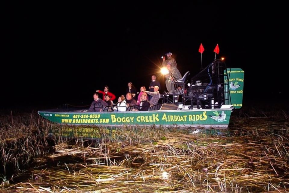 Kissimmee: Boggy Creek Airboats Adventures Night Tour Ticket - Important Information