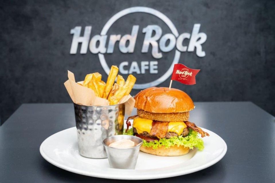 Meal at the Hard Rock Cafe Washington DC - Electric Rock Menu Highlights
