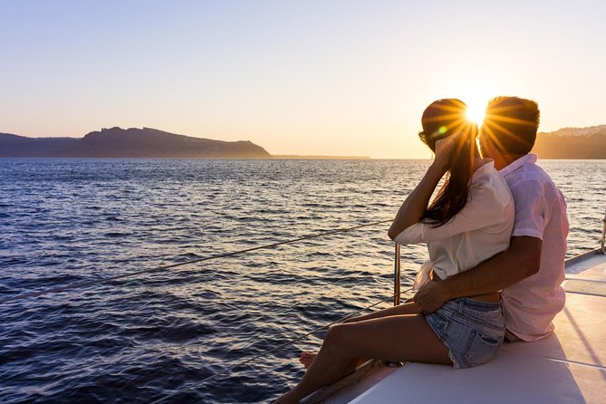 Shared Catamaran Romantic Sunset Cruise From Santorini via Volcano - Sunset Watching