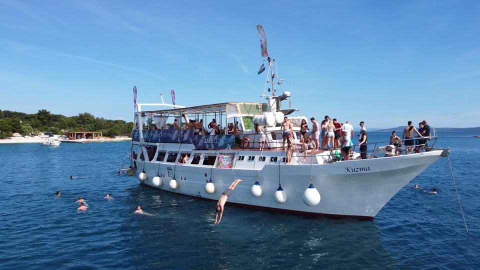 Split: Captain's Blue Lagoon Boat Party With Live DJ - Tour Description