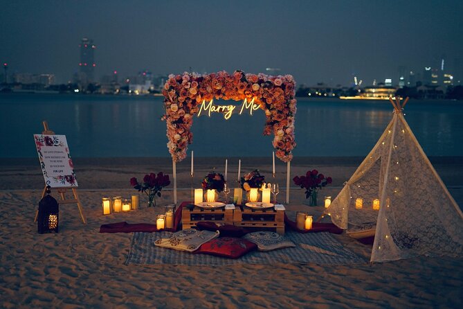 A Private Bespoke Beach Proposal in Dubai: Sand, Sea, and Love - Special Touches and Details