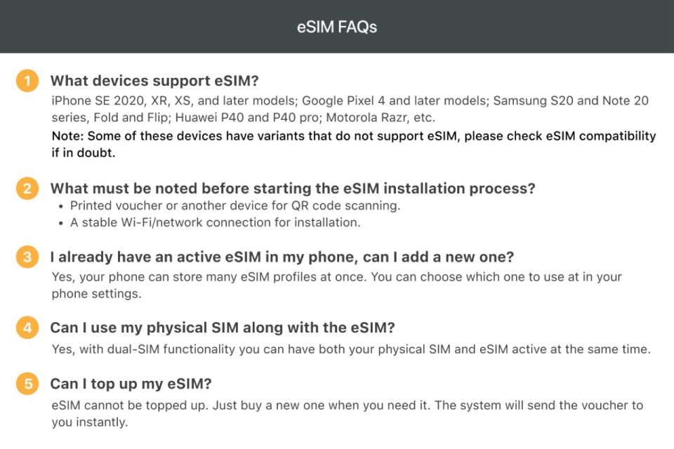 Europe: Esim Roaming Data Plan (0.5-2gb/ Day) - Participant and Device Requirements