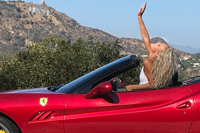 Ferrari "California T" Private Tour to Hollywood Sign View Point - Flexible Cancellation Policy