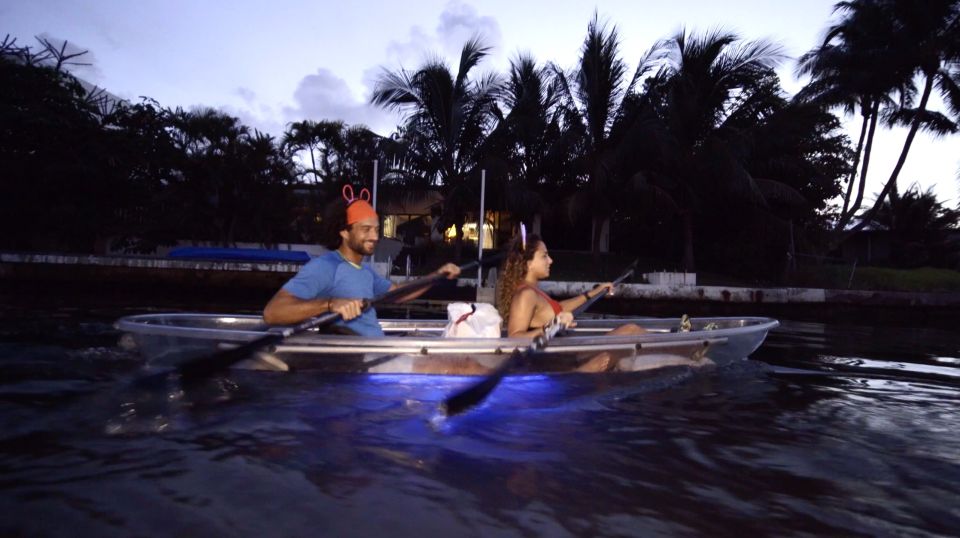 Lighted Clear Kayaks at Night W/ Champagne in Miami Beach - Common questions