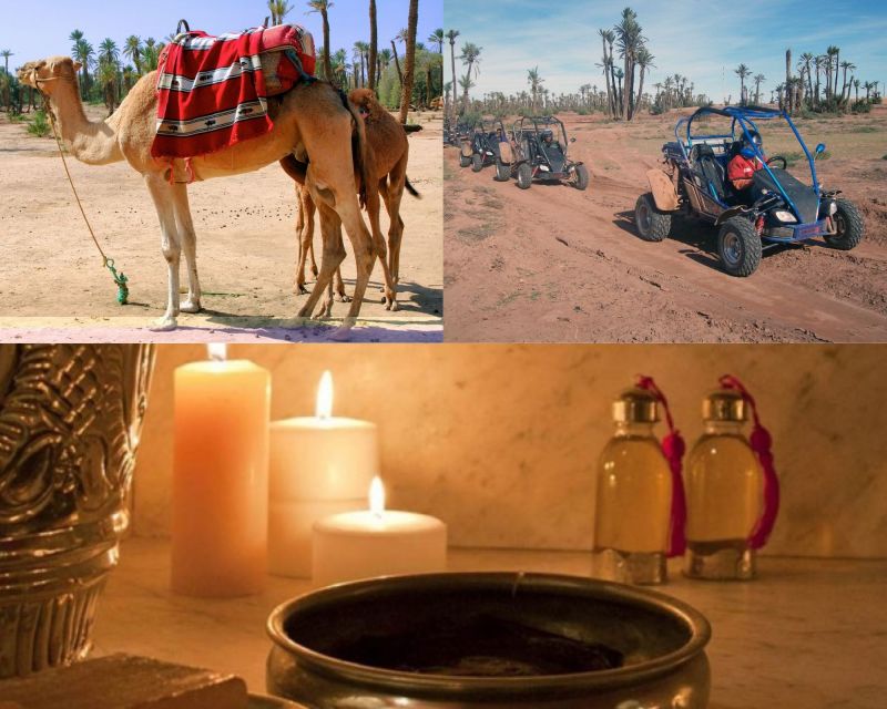 Marrakech: Half-Day Tour With Buggy Ride, Camel Ride and Spa - Spa Relaxation