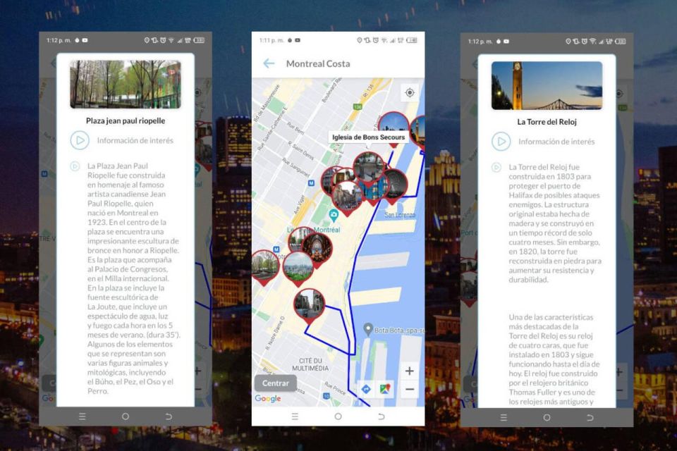 Montreal Self-Guided Tour App - Multilingual Audioguide - Location and Product Details