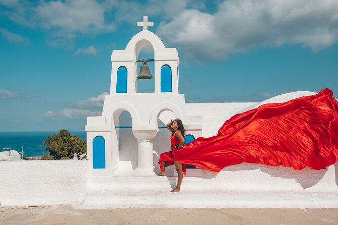 Oia Flying Dress Photoshoot Santorini - Last Words