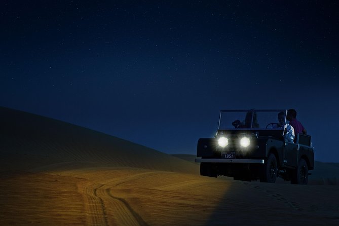 Private Night Vintage Land Rover Desert Safari & Astronomy With Dubai Transfers - Departure Details