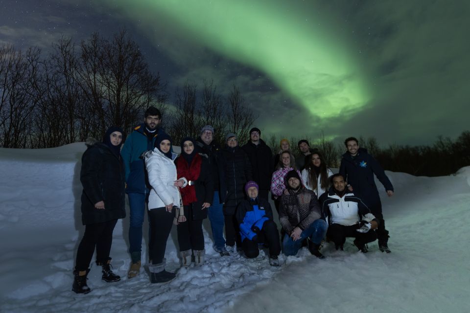 Tromsø: Aurora Borealis Chase With Guide, Meals & Campfire - Finish Location and Highlights
