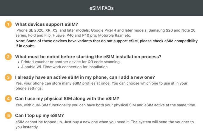 Uk/Europe: Esim Mobile Data Plan - Common questions