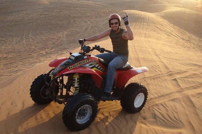 30 Mins Quad Bike, Desert Safari With BBQ Dinner and Camel Ride in Dubai - Common questions