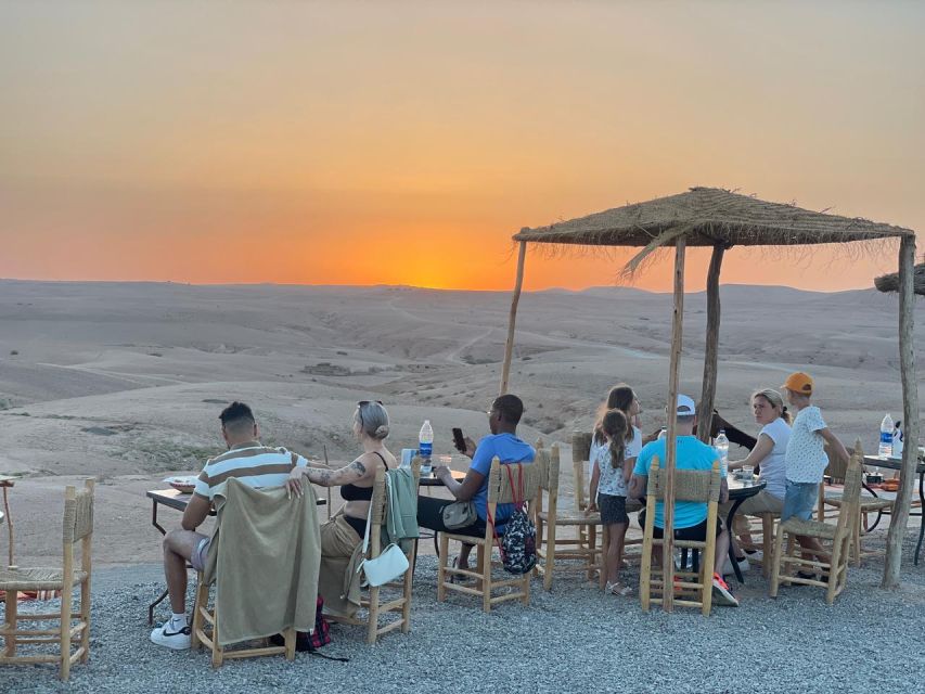 Agafay Desert Camel Ride Sunset Tour With Dinner Show - Welcome Tea and Traditional Dinner