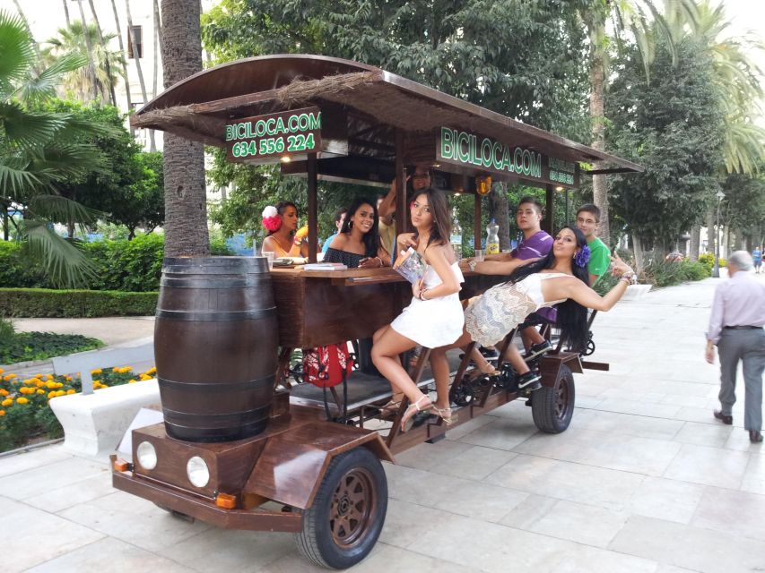 Beer Bike Malaga - Capacity and Drink Offerings