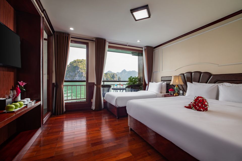 From Ninh Binh Dora Cruise Ha Long Bay: Private Balcony Room - Ha Long Bay Attractions