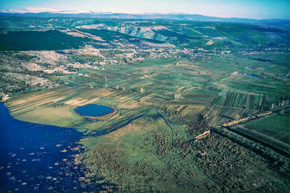 From Sinj: Flight Over Imotski, Trilj, Omiš, and Split - Mesmerizing Flight Path Views