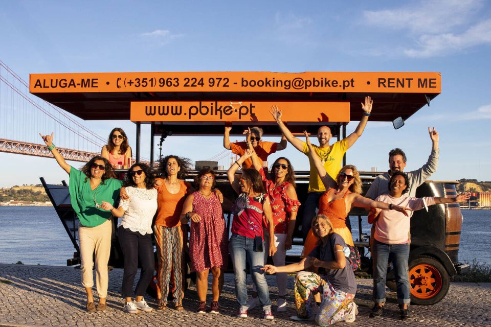 Fun Beer Bike by the Seafront in Lisbon - Free Cancellation Policy