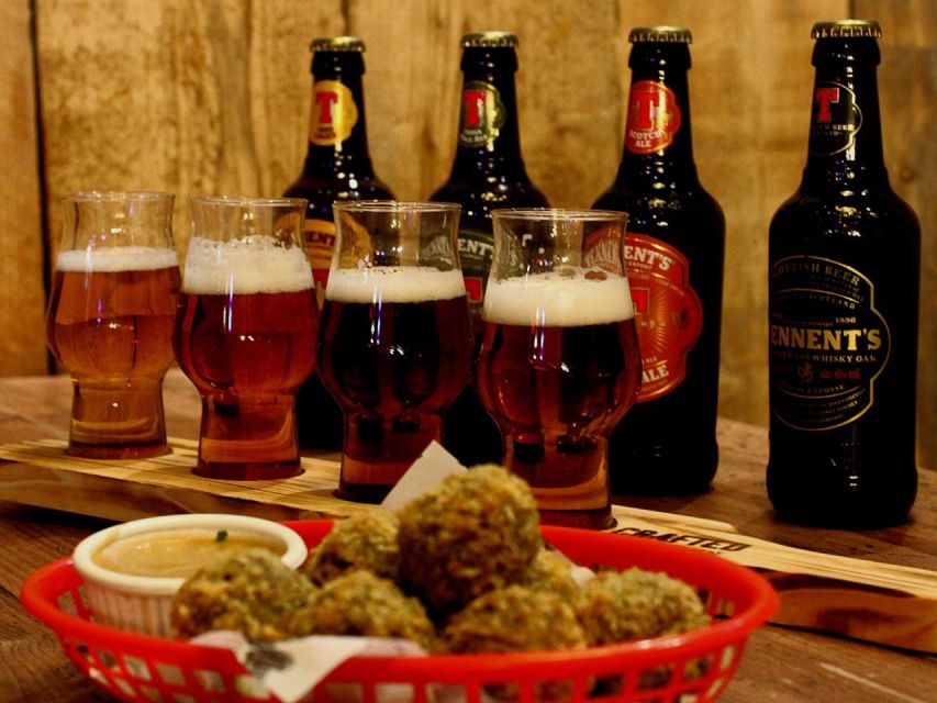 Glasgow: Beer Flight With a Haggis Taster in a Glasgow Pub - Free Cancellation Policy