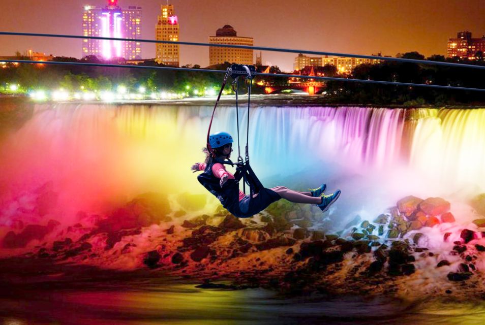 Niagara Falls, Canada: Night Illumination Zip Line to Falls - Common questions
