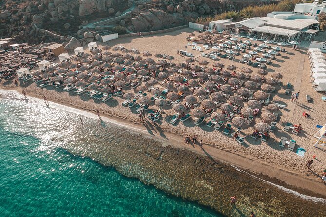 Super Paradise Beach Mykonos Seaside Sunbed (2nd Row) - Participation and Group Size