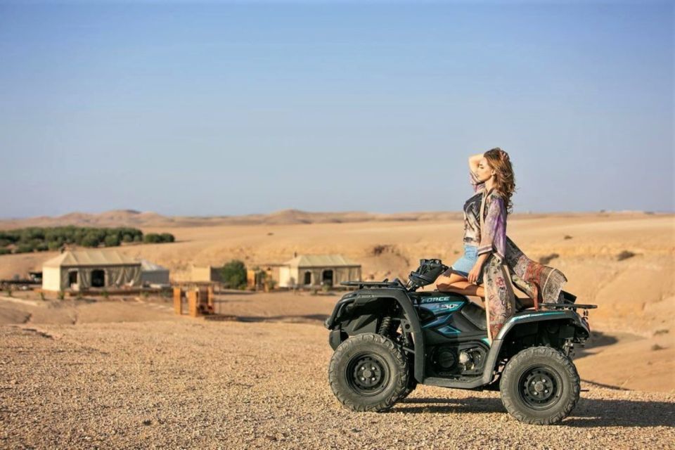 Marrakech Agafay Desert Quad Biking With Dinner and Sunset - Scenic Views and Sunrise Adventure