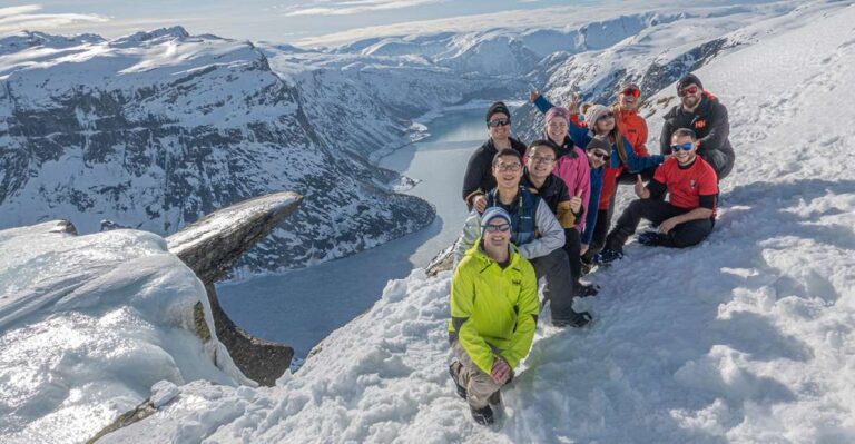 Odda: Trolltunga Winter Snowshoe Hike