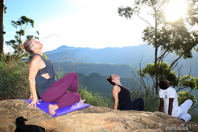 Yoga Near Little Adams Peak With Sunrise . - Post-Yoga Reflection and Relaxation