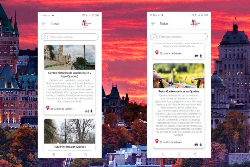 APP Self-Guided Routes Quebec With Multi-Language Audioguide - Key Points