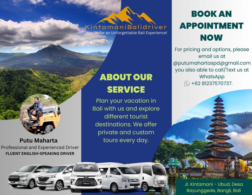 Bali: Exclusive Private Car Charter With Customize Trip - Key Points