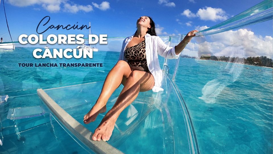 Cancún: Nichupté Lagoon Transparent Boat Tour With Drinks - Key Points