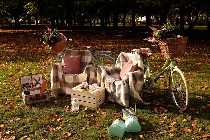 Champagne Picnic Hamper for 2 With Retro Bicycles Manchester - Key Points