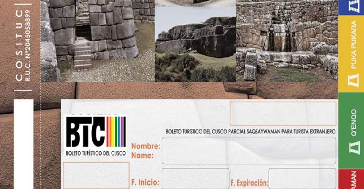 Cusco: 1, 2, or 10-Day Tourist Ticket With Hotel Delivery - Key Points