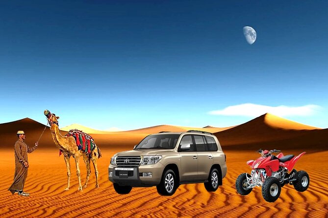 Desert Combo Safari, Camel Ride, Quad Bike and Dune Bashing(All Inclusive) - Key Points
