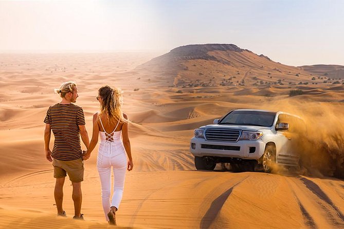 Desert Safari Dubai With Camel Ride, Sandboard, BBQ and Shows - Key Points