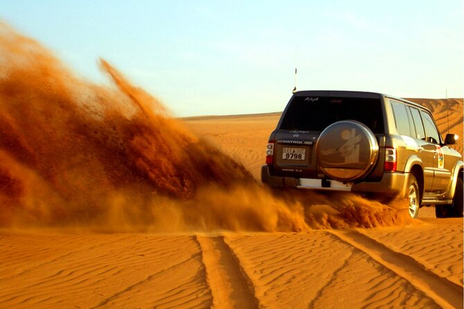 Dubai Desert Safari & BBQ Dinner With Live Belly Dance,Fire Show, Tanura Show - Key Points