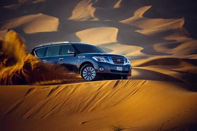 Dubai Desert Safari Dune Bashing, Camel Ride, Sand Boarding, BBQ Dinner. - Key Points